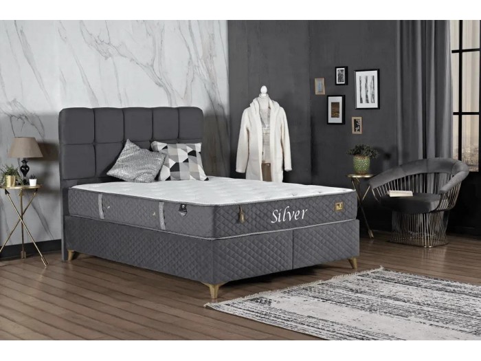Тапицирано легло SILVER + матрак Ergonomic